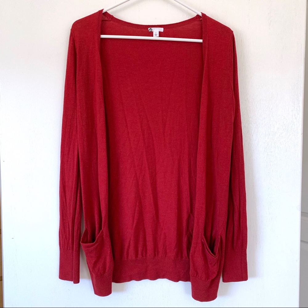 Red BP button up cardigan